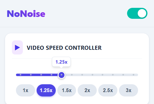 Video Speed Control feature